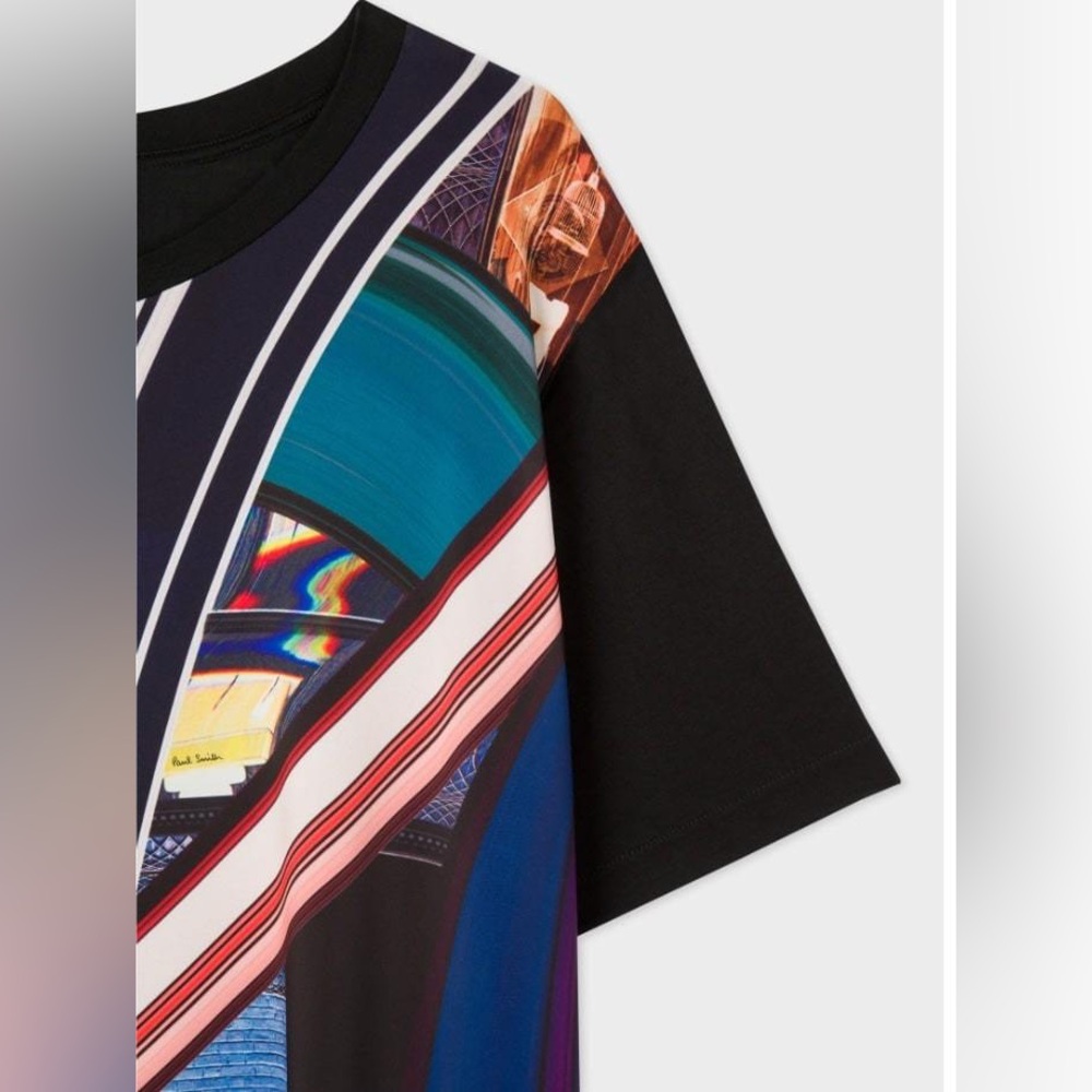 🌺🌸🌺 PAUL SMITH BLACK ALBEMARLE PRINT JERSEY DRESS , SIZE M 🌺🌸🌺 - Picture 3 of 4